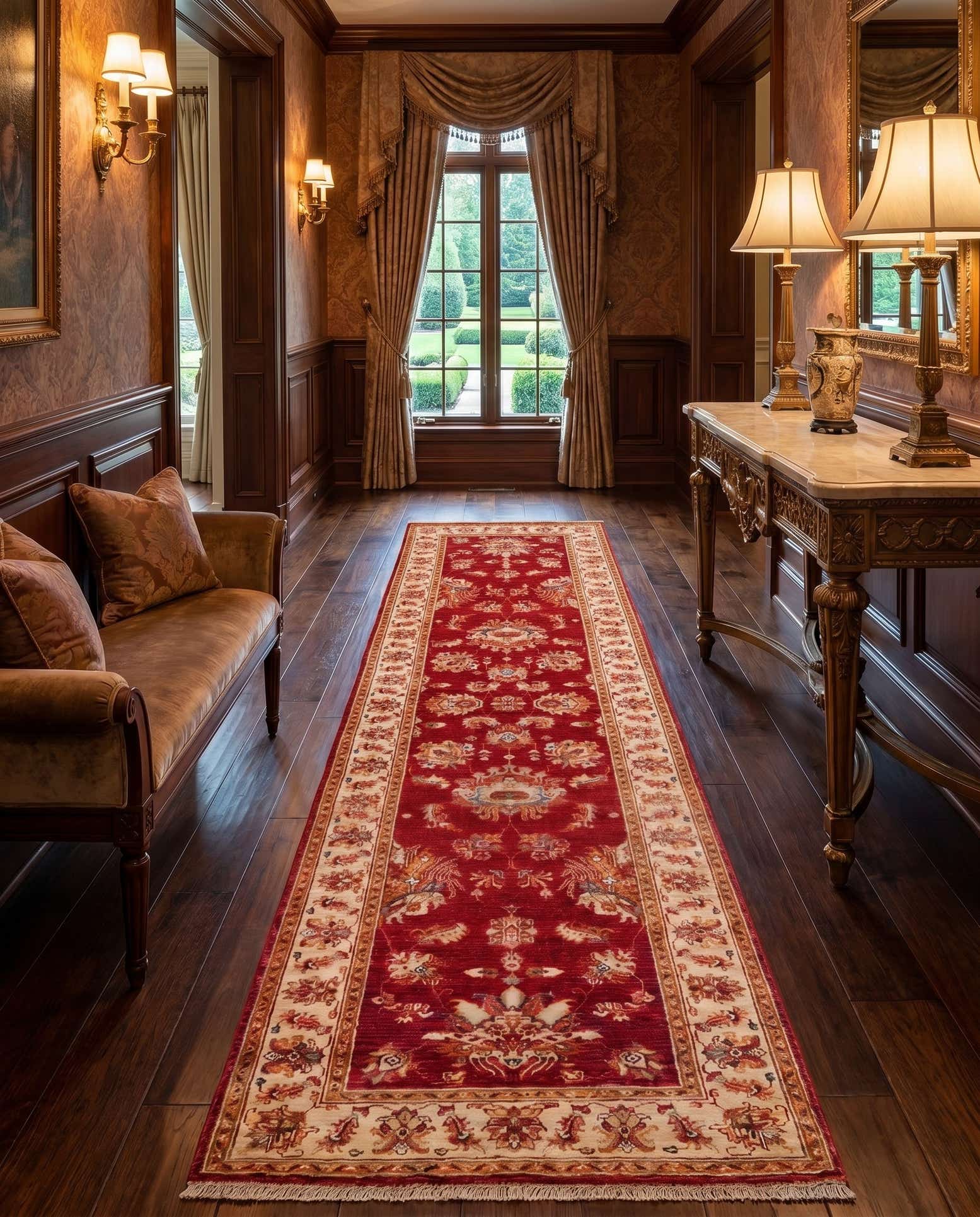 2' 9 x 9' 7 Hand Knotted Ariana Ziegler Runner Rug