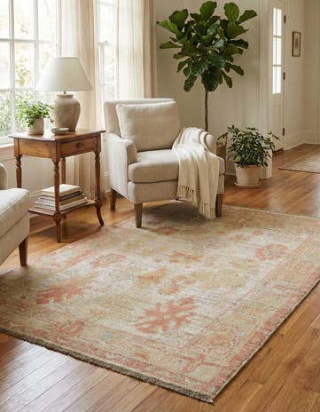 3' 11 x 5' 11 Hand Knotted Oushak Wool Rug