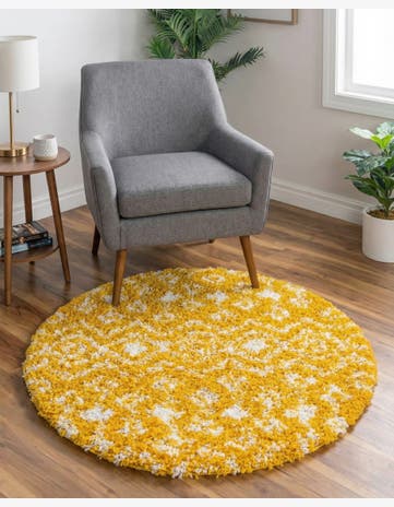 3' x 3' Moroccan Trellis Shag Round Rug