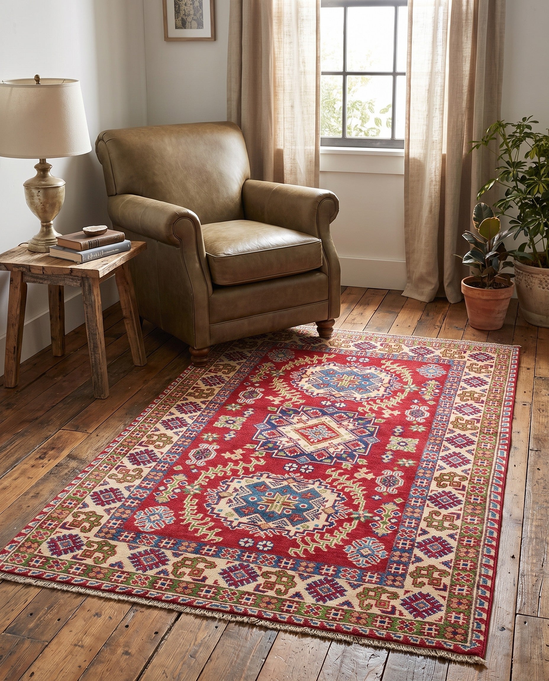 3' 3 x 5' 3 Hand Knotted Kazak Rug