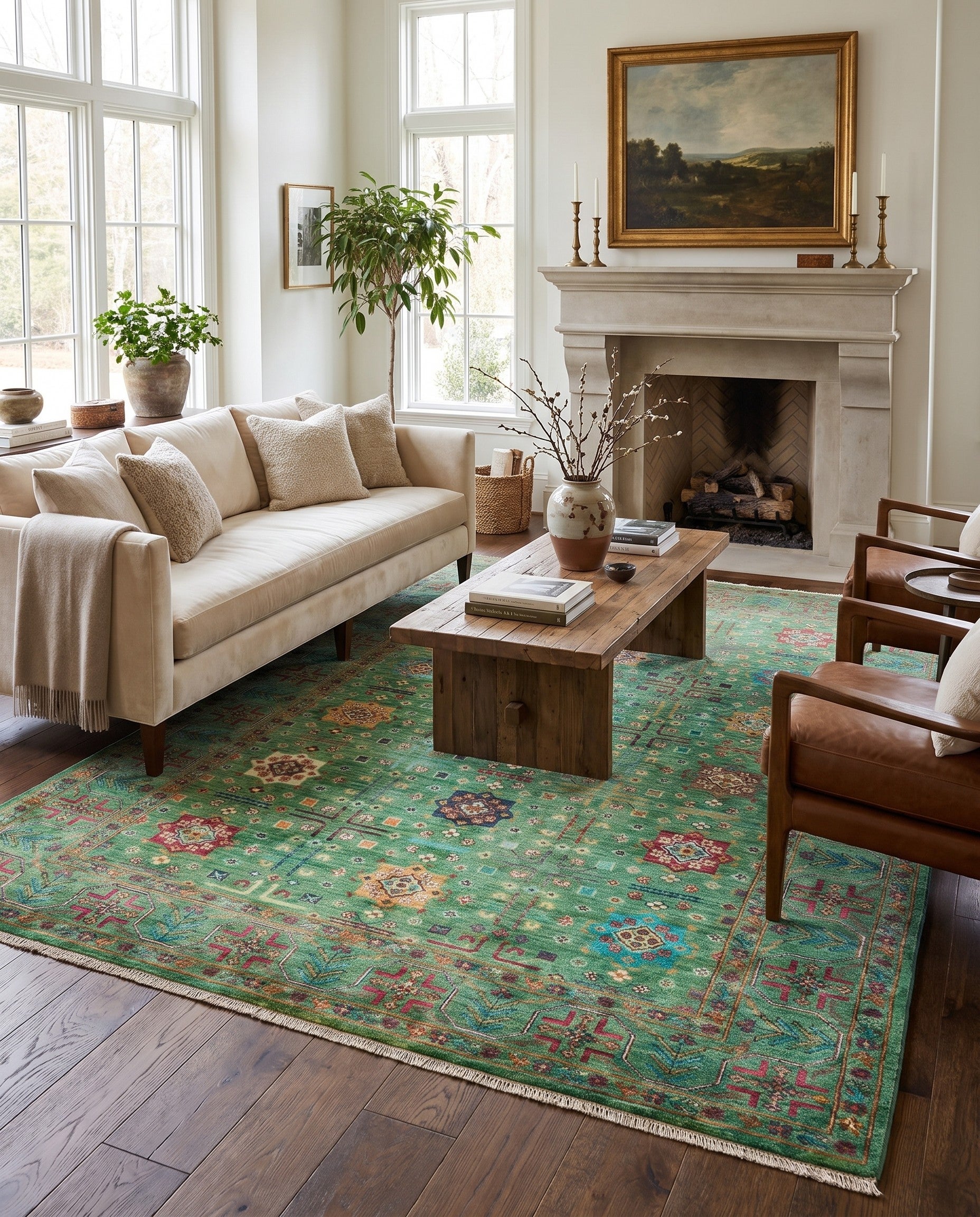 5' 10 x 8' Hand Knotted Ariana Ziegler Rug