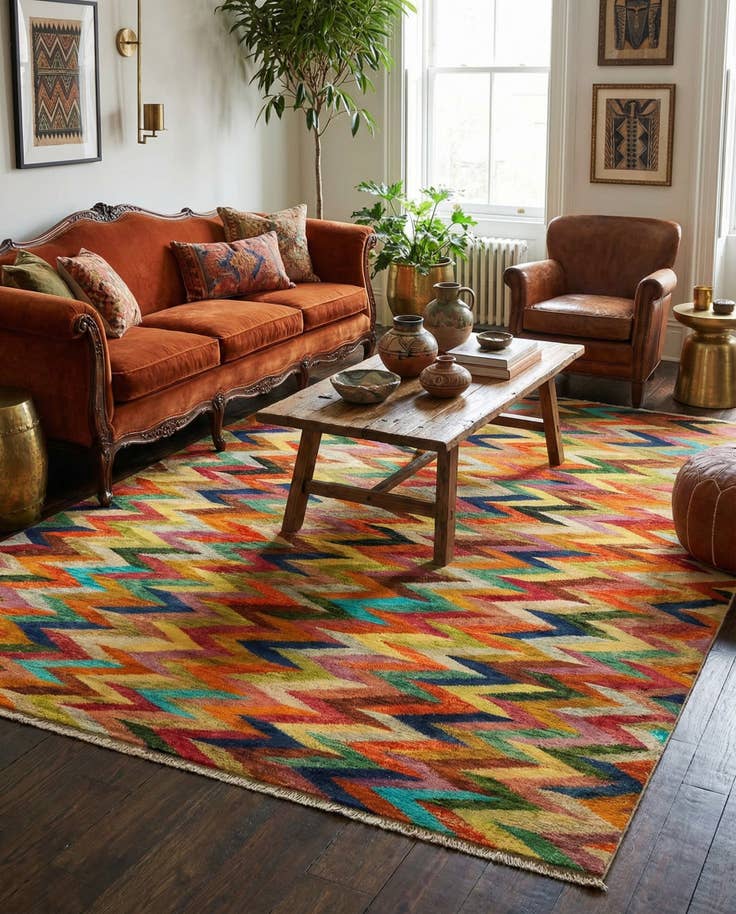 Detail image of 8' 3 x 9' 5 Hand Knotted Balouch Wool Rug