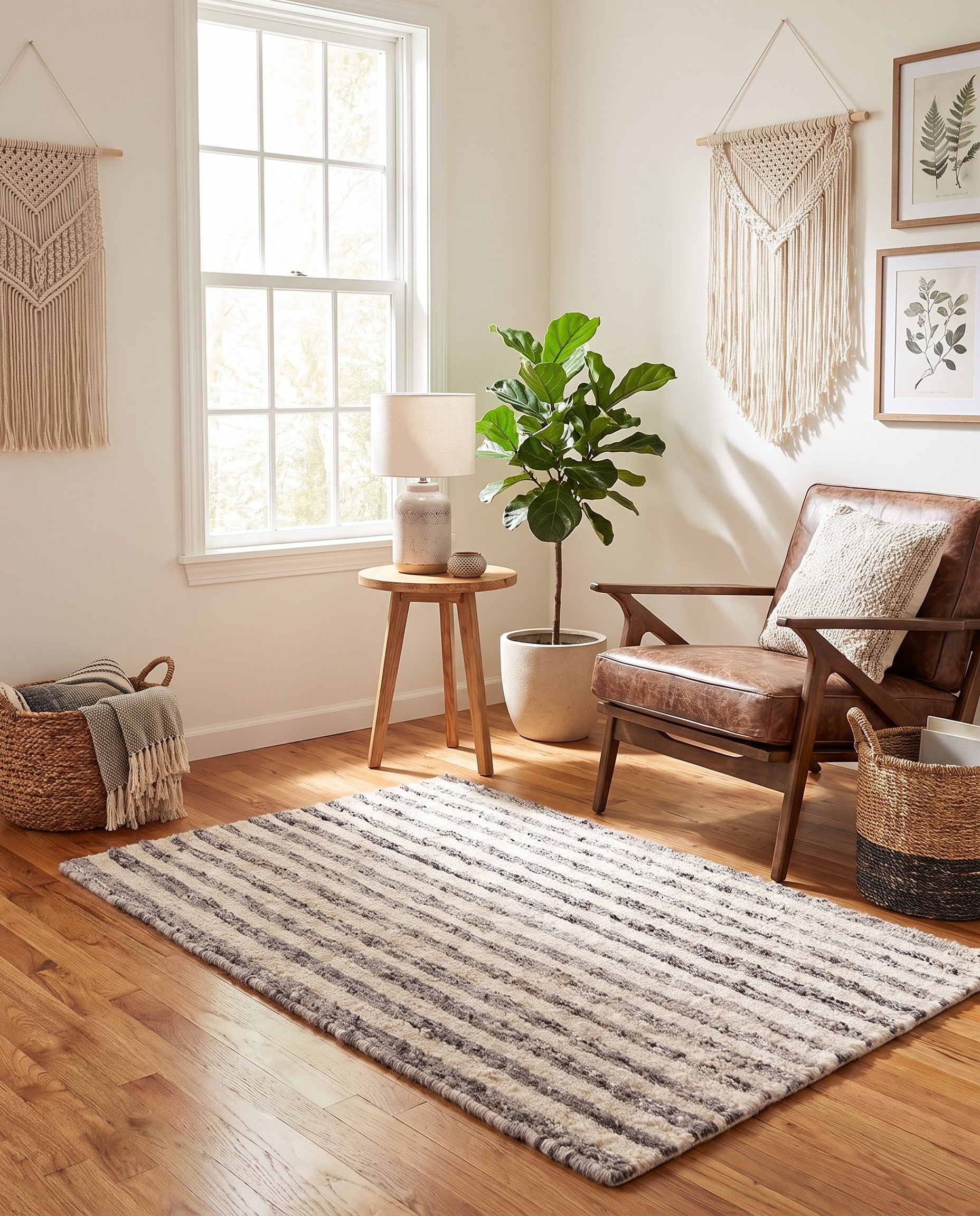 2' 11 x 5' Hand Knotted Moroccan Wool Rug