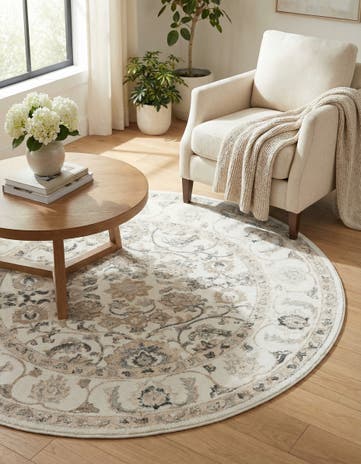 Ivory Aurelia Round Rug