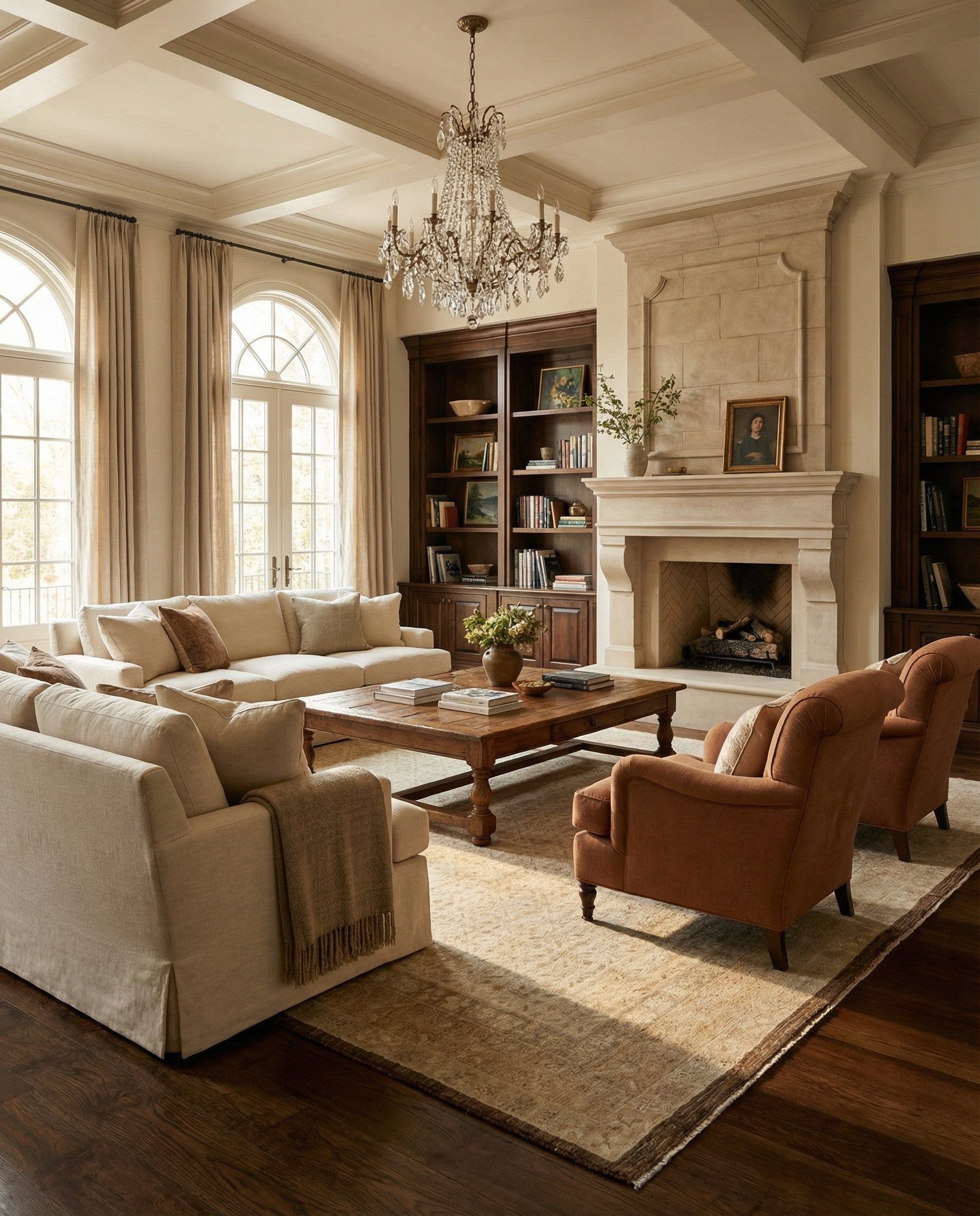 12' 8 x 15' Hand Knotted Oushak Wool Rug