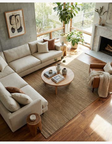 6' 10 x 9' 3 Hand Woven Kilim Modern Wool Rug