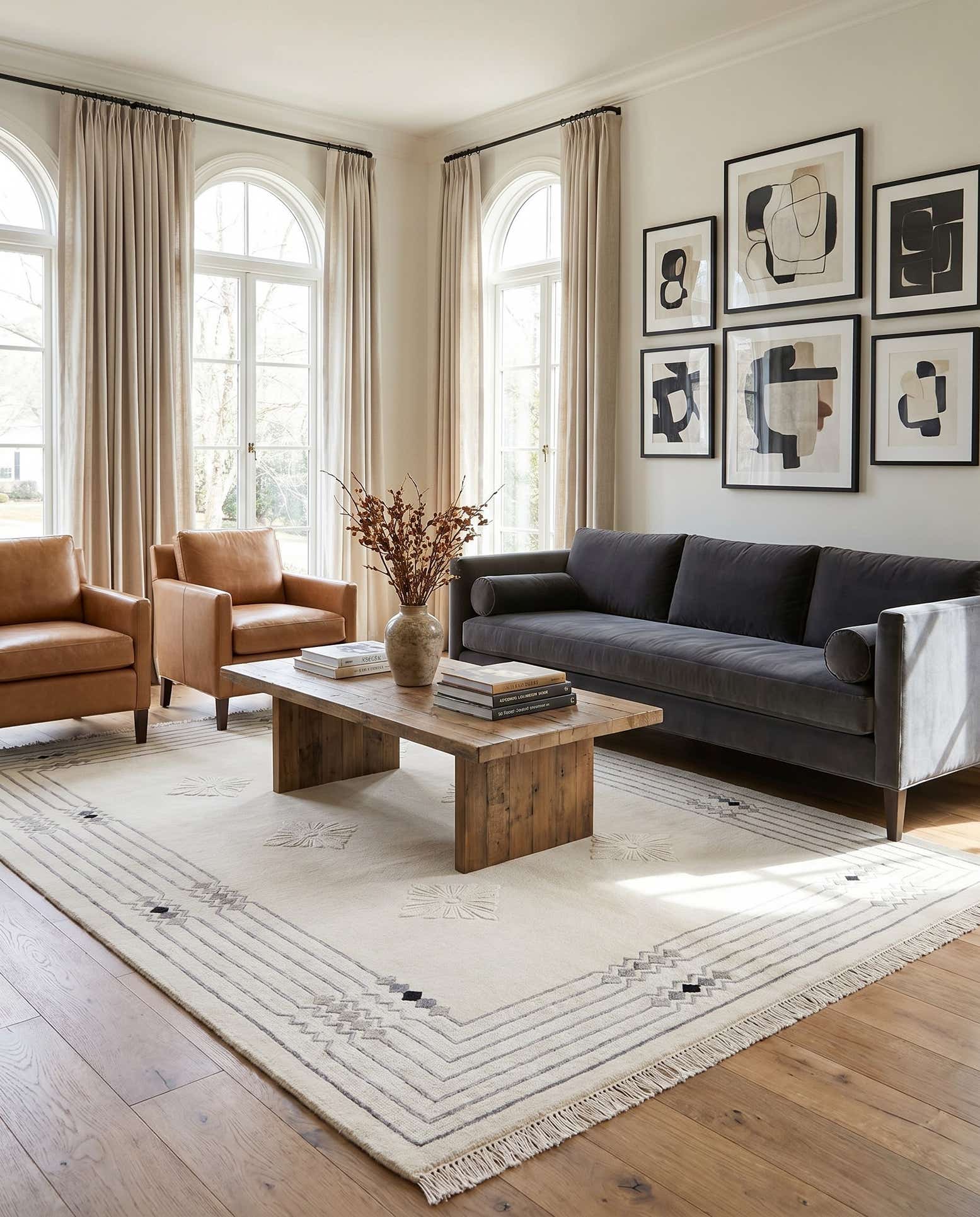 4' 8 x 6' 8 Hand Knotted Darya Wool Rug