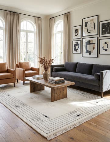 4' 8 x 6' 8 Hand Knotted Darya Wool Rug