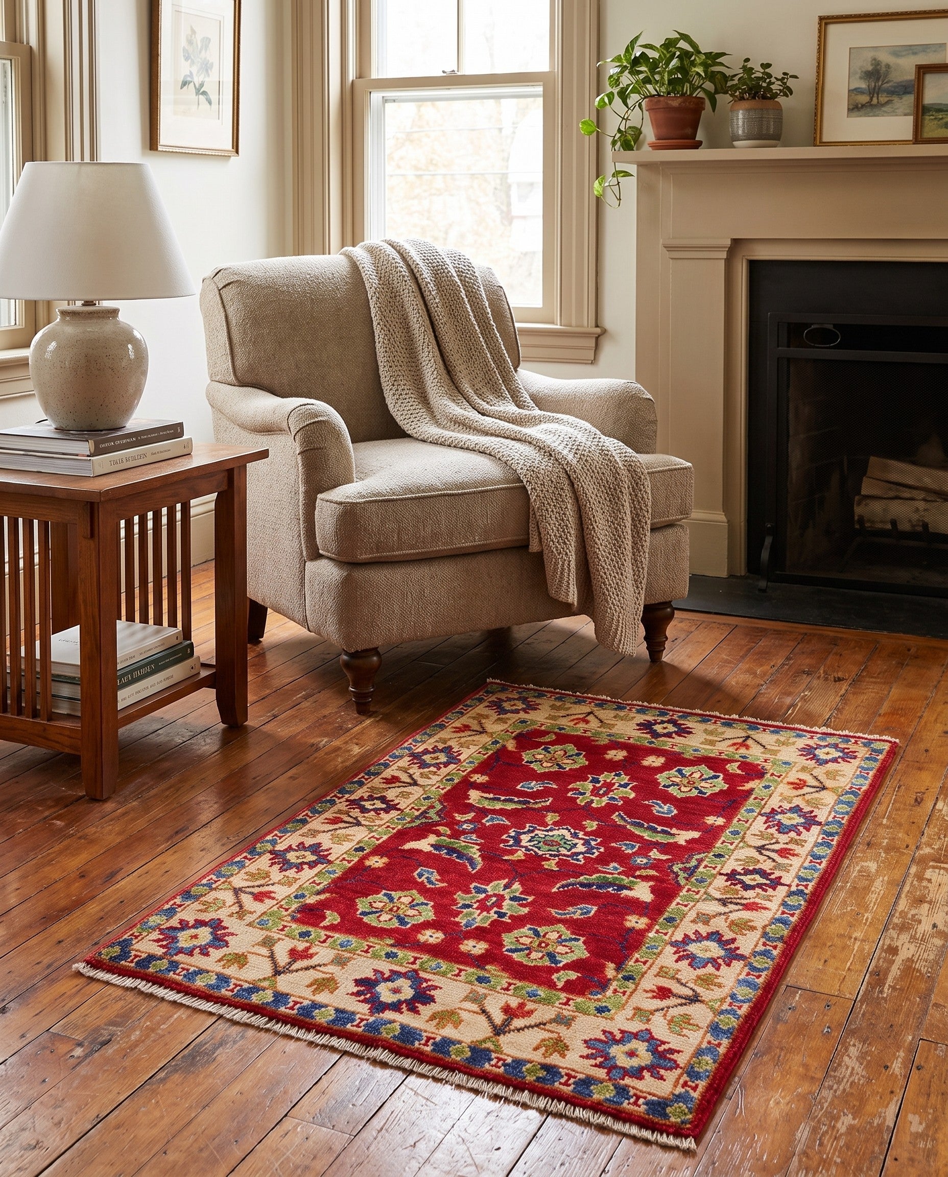 2' x 3' 2 Hand Knotted Kazak Rug