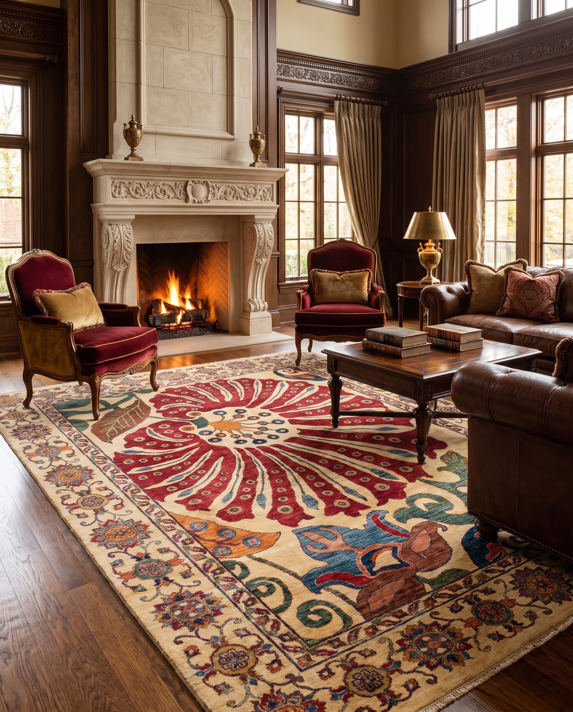 7' x 9' 11 Hand Knotted Ariana Ziegler Rug