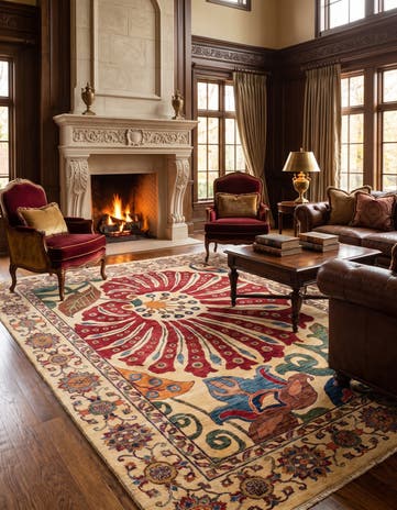 7' x 9' 11 Hand Knotted Ariana Ziegler Rug