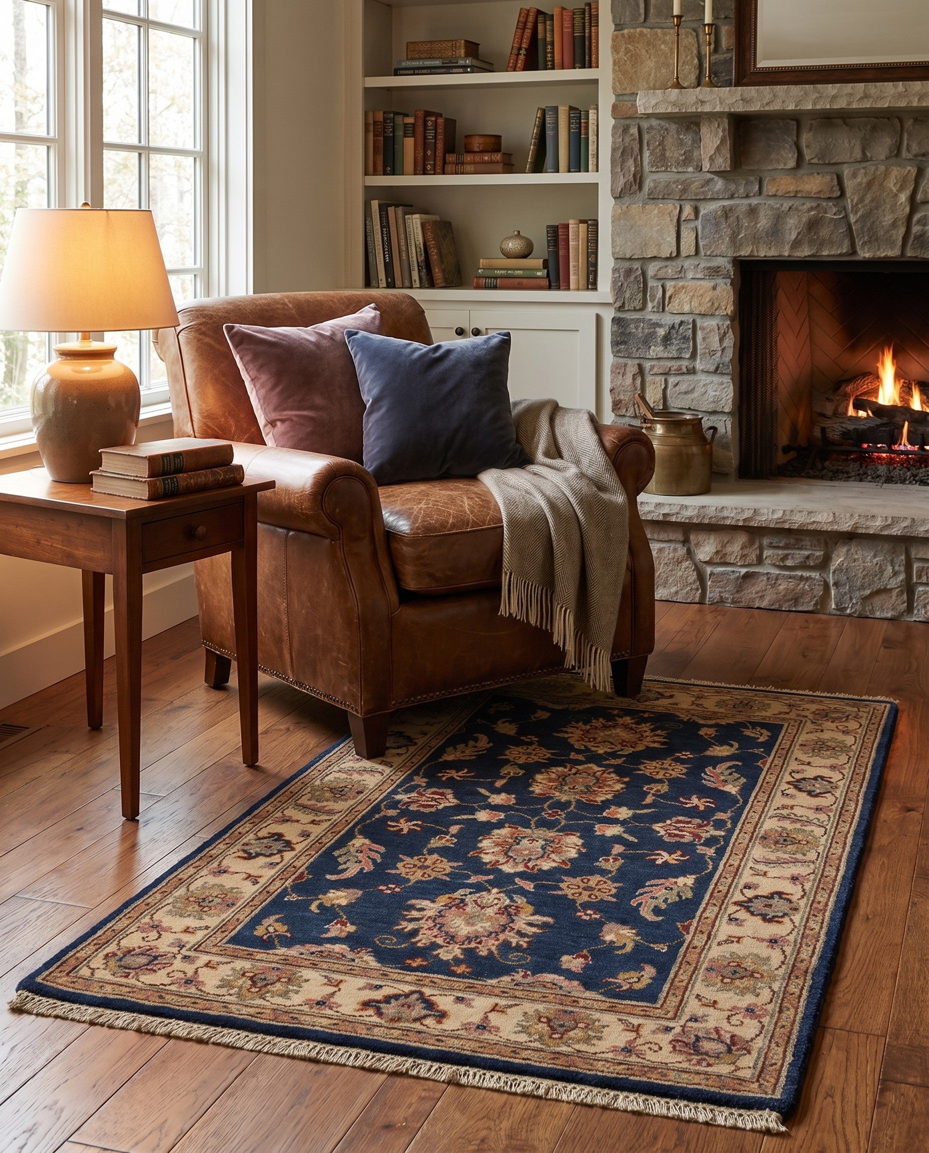 2' 9 x 4' 4 Hand Knotted Ziegler Rug