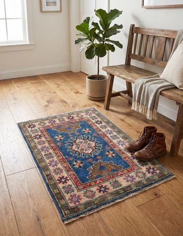 2' x 2' 11 Hand Knotted Kazak Rug