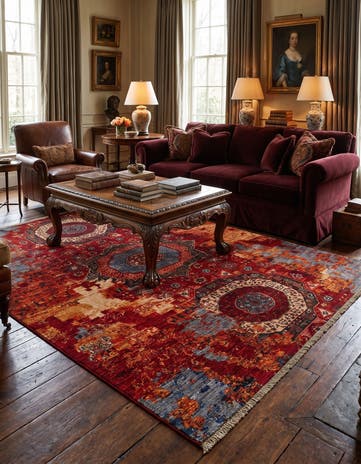 5' 2 x 7' 2 Hand Knotted Mamluk Ziegler Rug