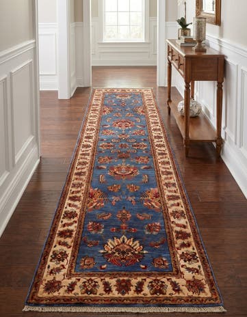 2' 8 x 10' 4 Hand Knotted Pershawar Ziegler Runner Rug