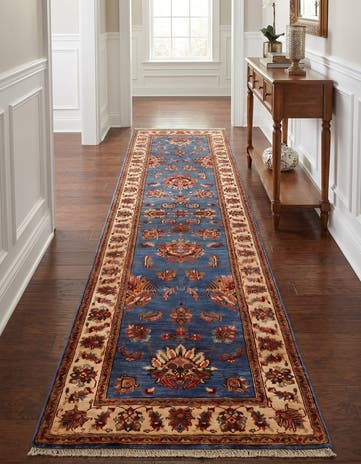 2' 8 x 10' 4 Hand Knotted Pershawar Ziegler Runner Rug