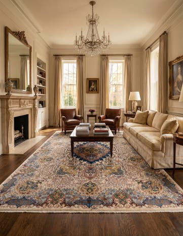 10' 2 x 13' 3 Hand Knotted Kashmar Persian Wool Rug