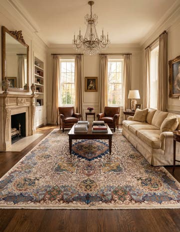 10' 2 x 13' 3 Hand Knotted Kashmar Persian Wool Rug