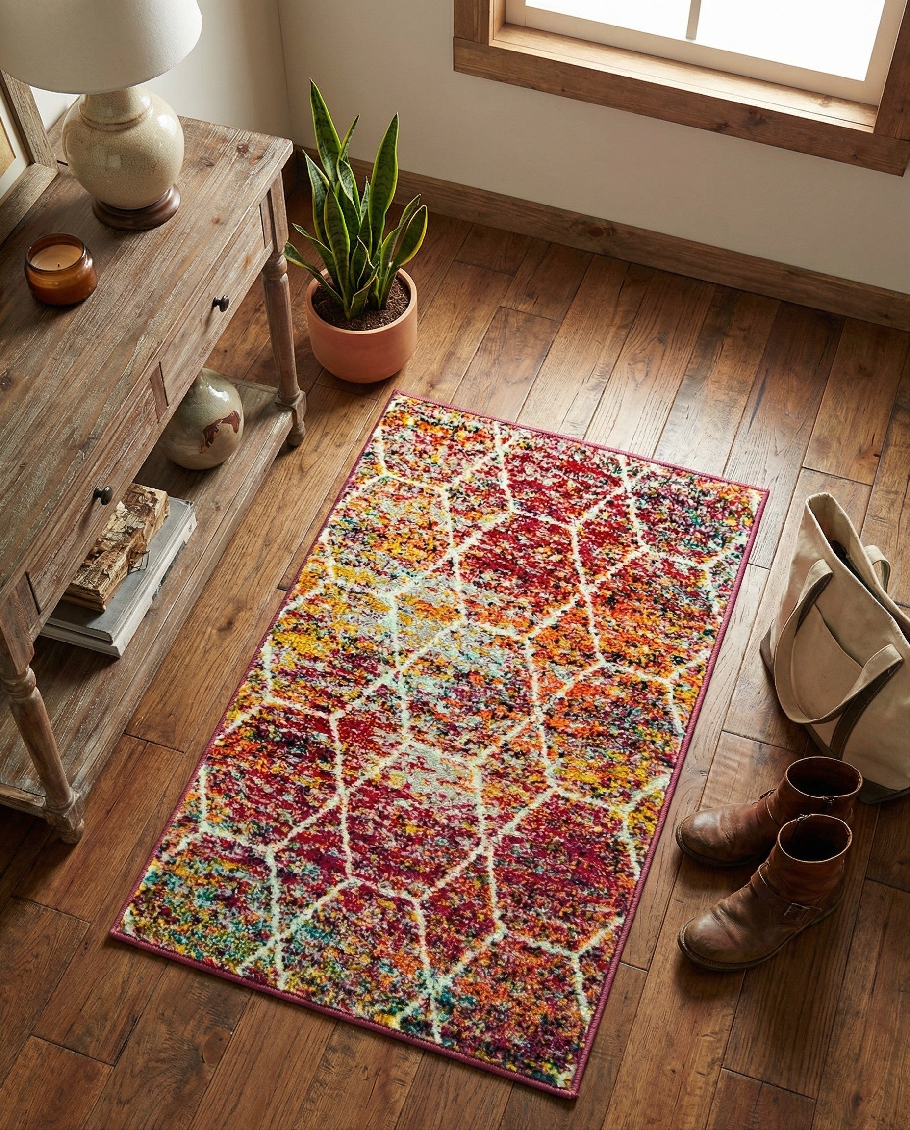  2' x 3' Lattice Frieze Rug