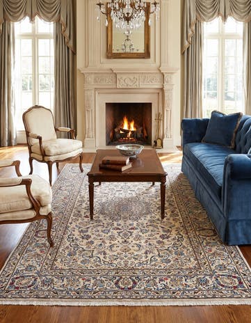 6' 5 x 10' 2 Kashan Wool Rug