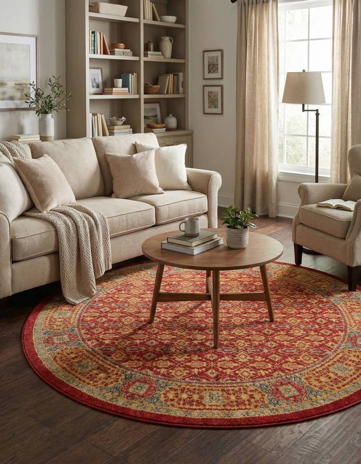 Detail image of 6' x 6' Amina Round Rug