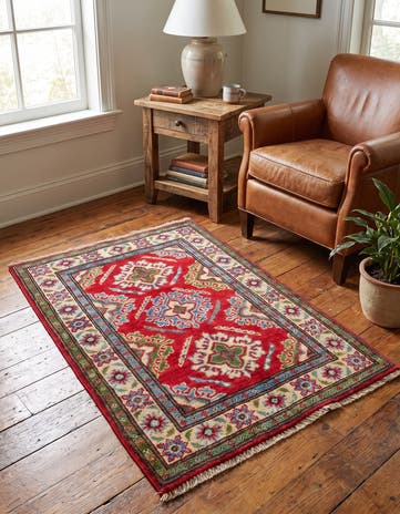 2' x 2' 11 Hand Knotted Kazak Rug