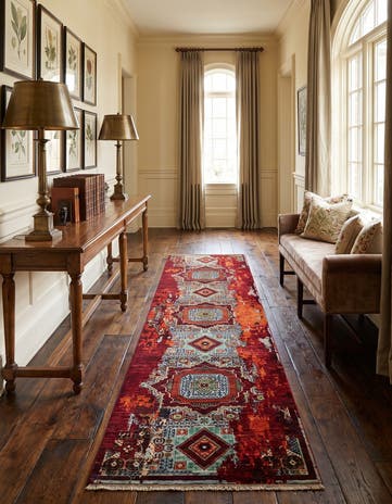 2' 10 x 10' Hand Knotted Mamluk Ziegler Runner Rug