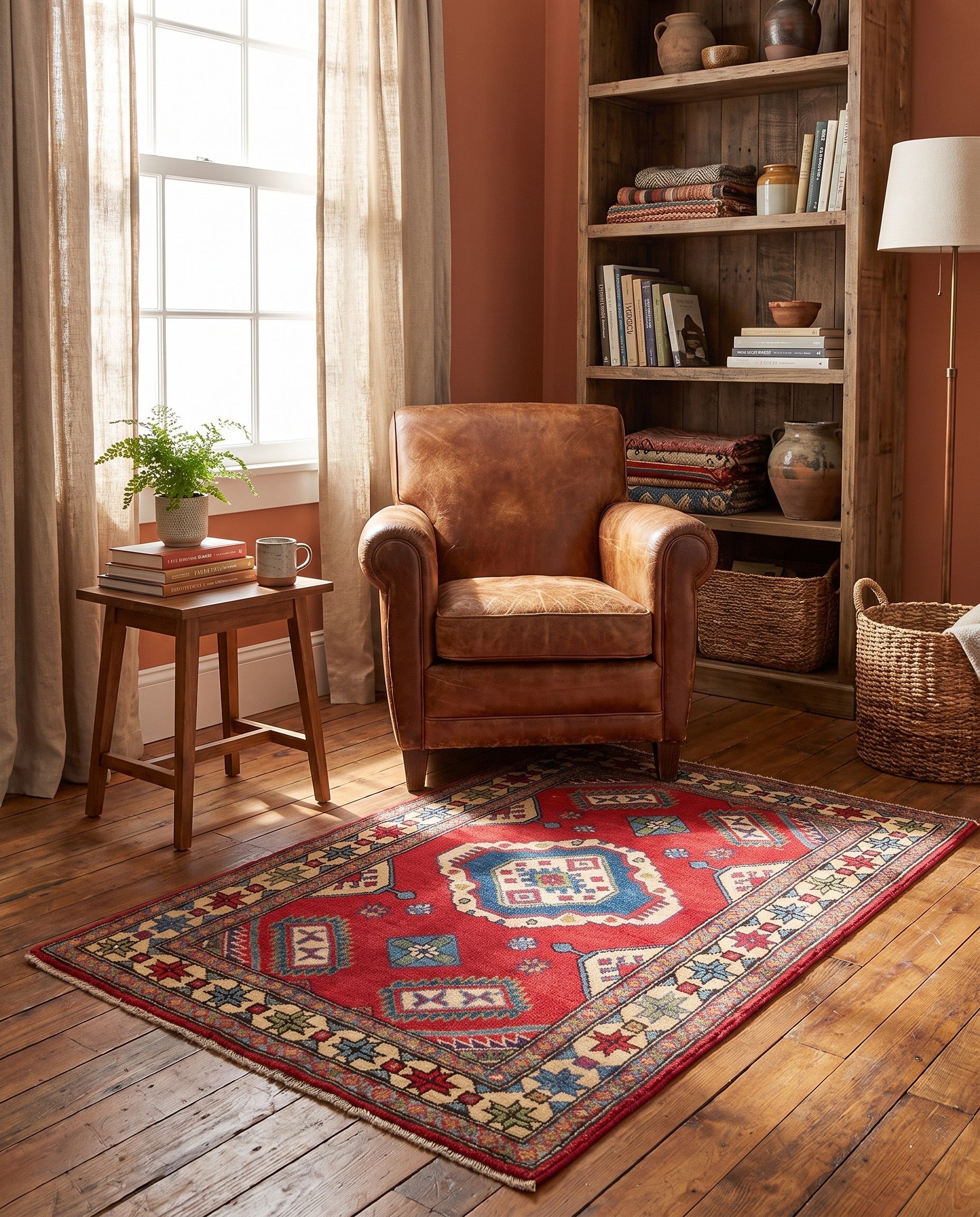 2' 8 x 4' 3 Hand Knotted Kazak Rug