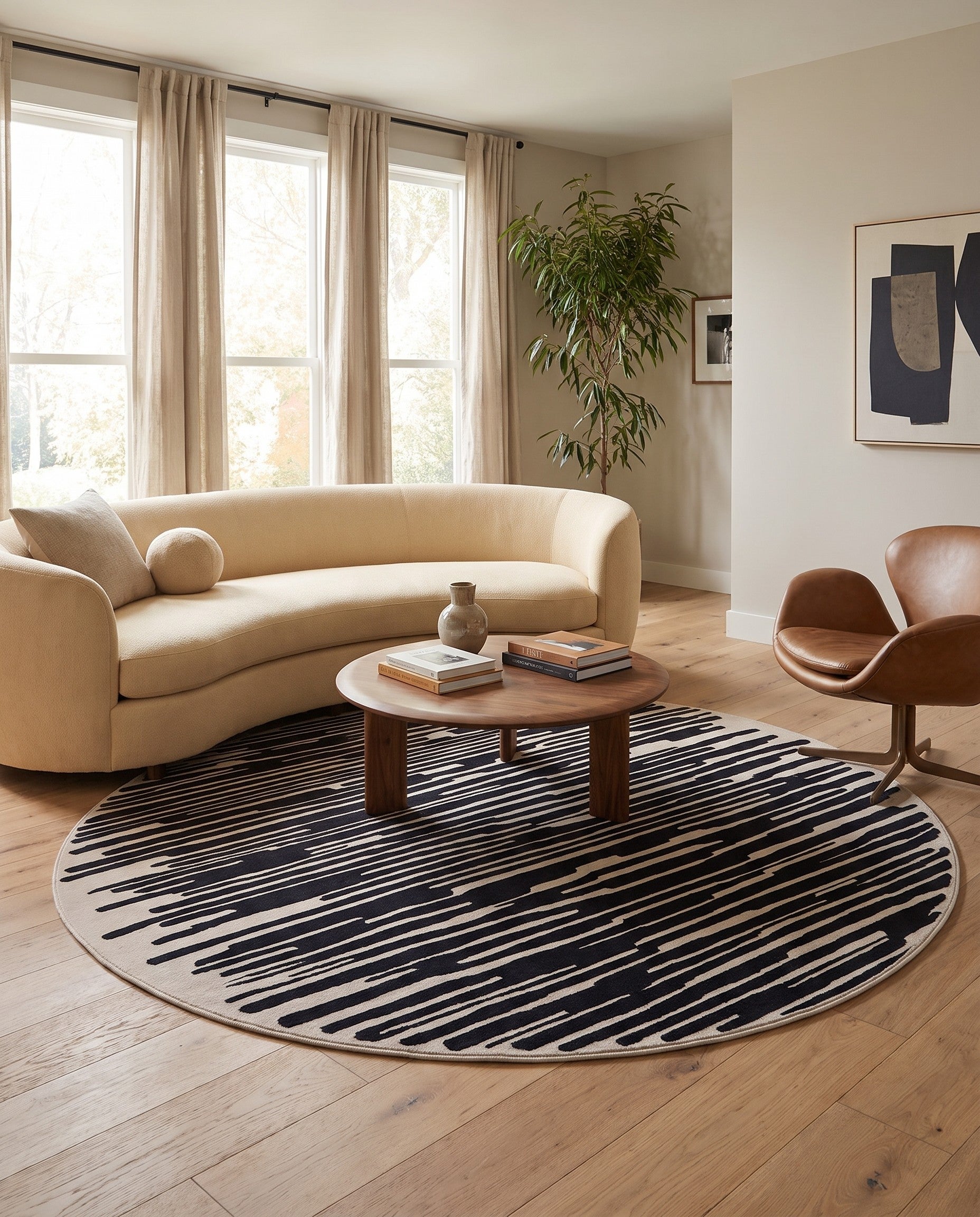 245cm x 245cm Uptown Beekman Place Round Rug