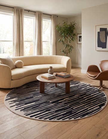 245cm x 245cm Uptown Beekman Place Round Rug