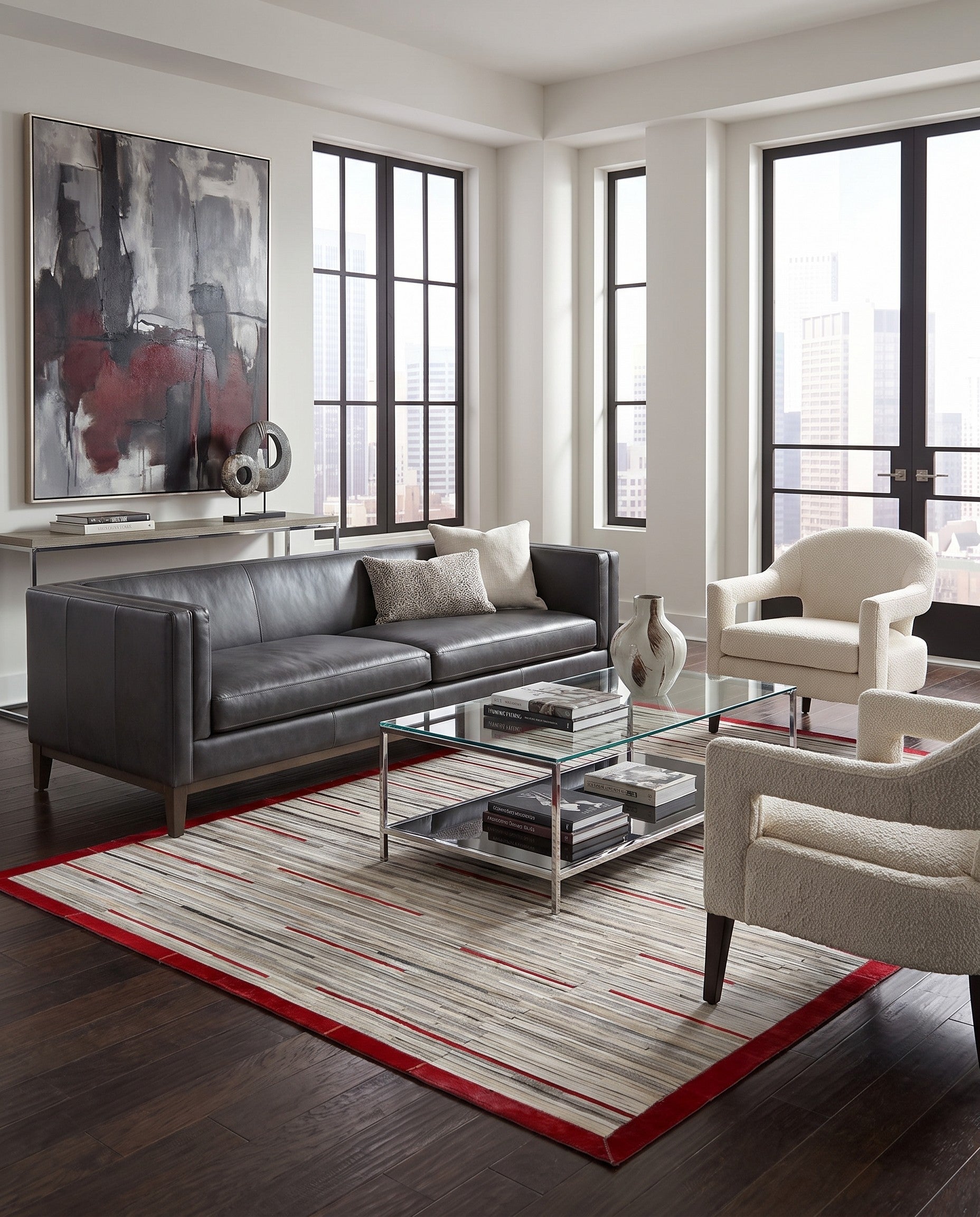 5' 3 x 8' 2 Cowhide - Patchwork Rug