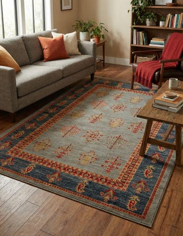 Light Blue Kashkuli Gabbeh Rug