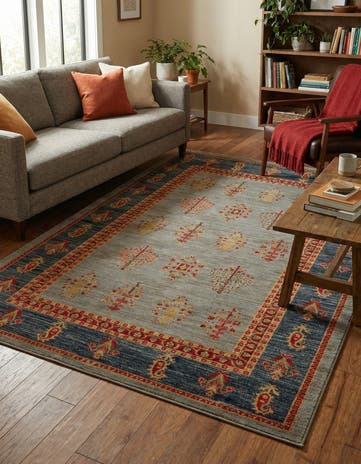 Light Blue Kashkuli Gabbeh Rug