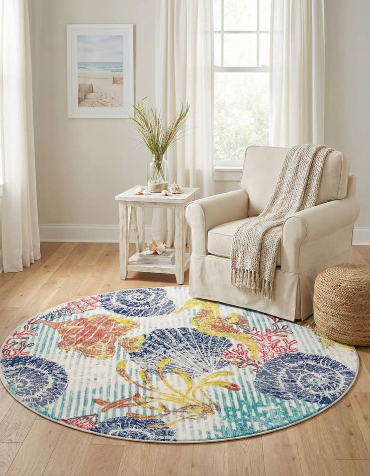 Detail image of 7' x 7' Ariel Round Rug