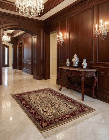 2' 11 x 4' 8 Hereke Silk Runner Rug
