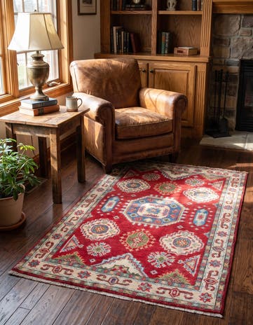 2' 7 x 4' 3 Hand Knotted Kazak Rug