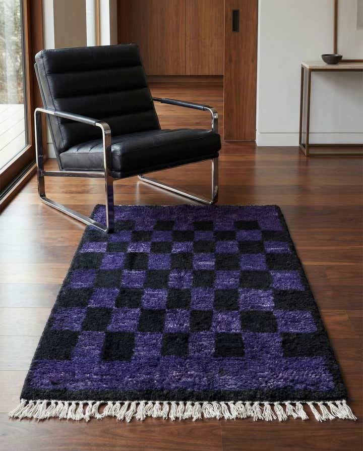 3' 4 x 4' 6 Hand Knotted Moroccan Wool Rug