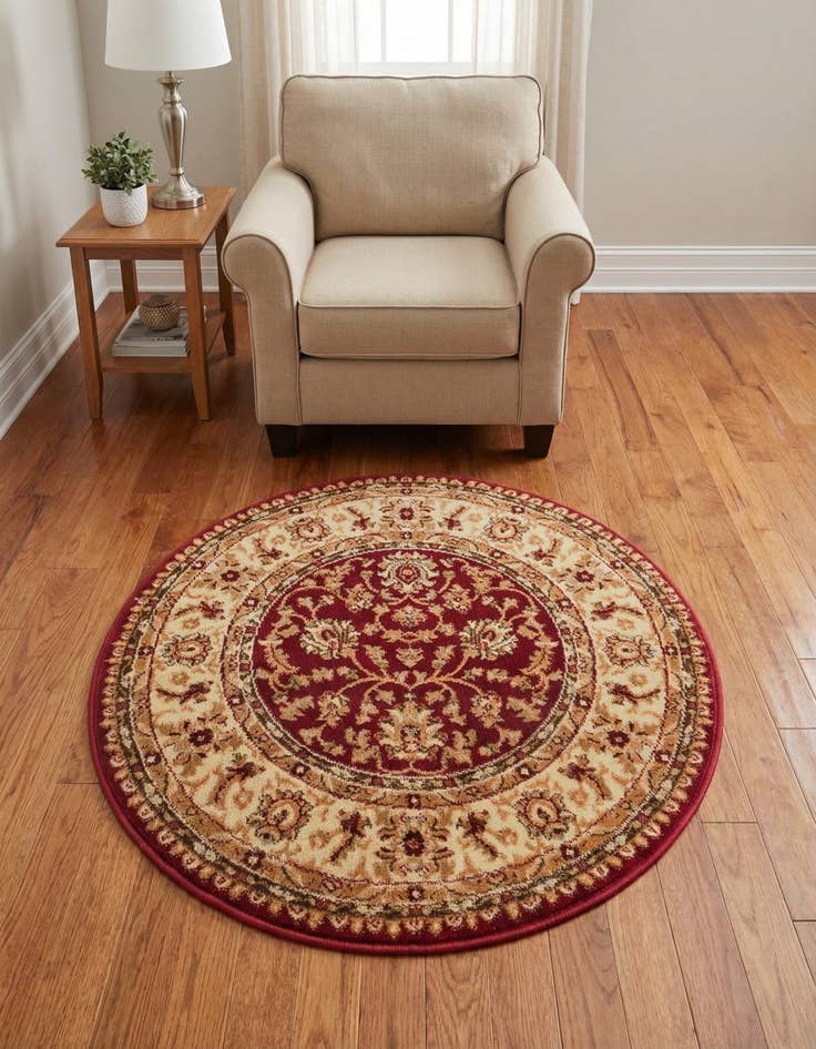 Detail image of 3' x 3' Classic Agra Round Rug