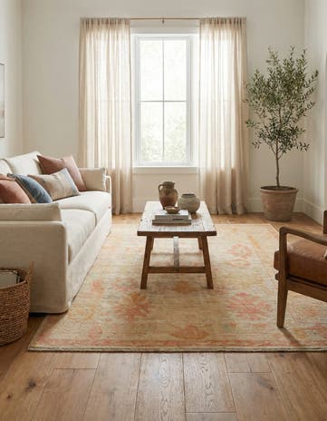 5' 1 x 7' 1 Hand Knotted Oushak Wool Rug