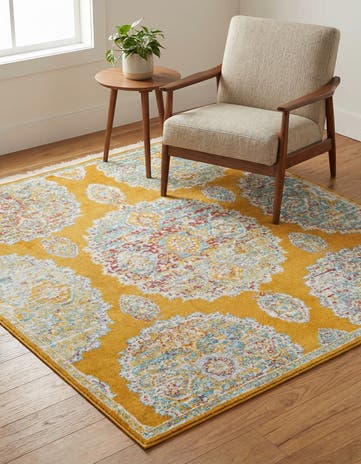 Orange Paragon Square Rug