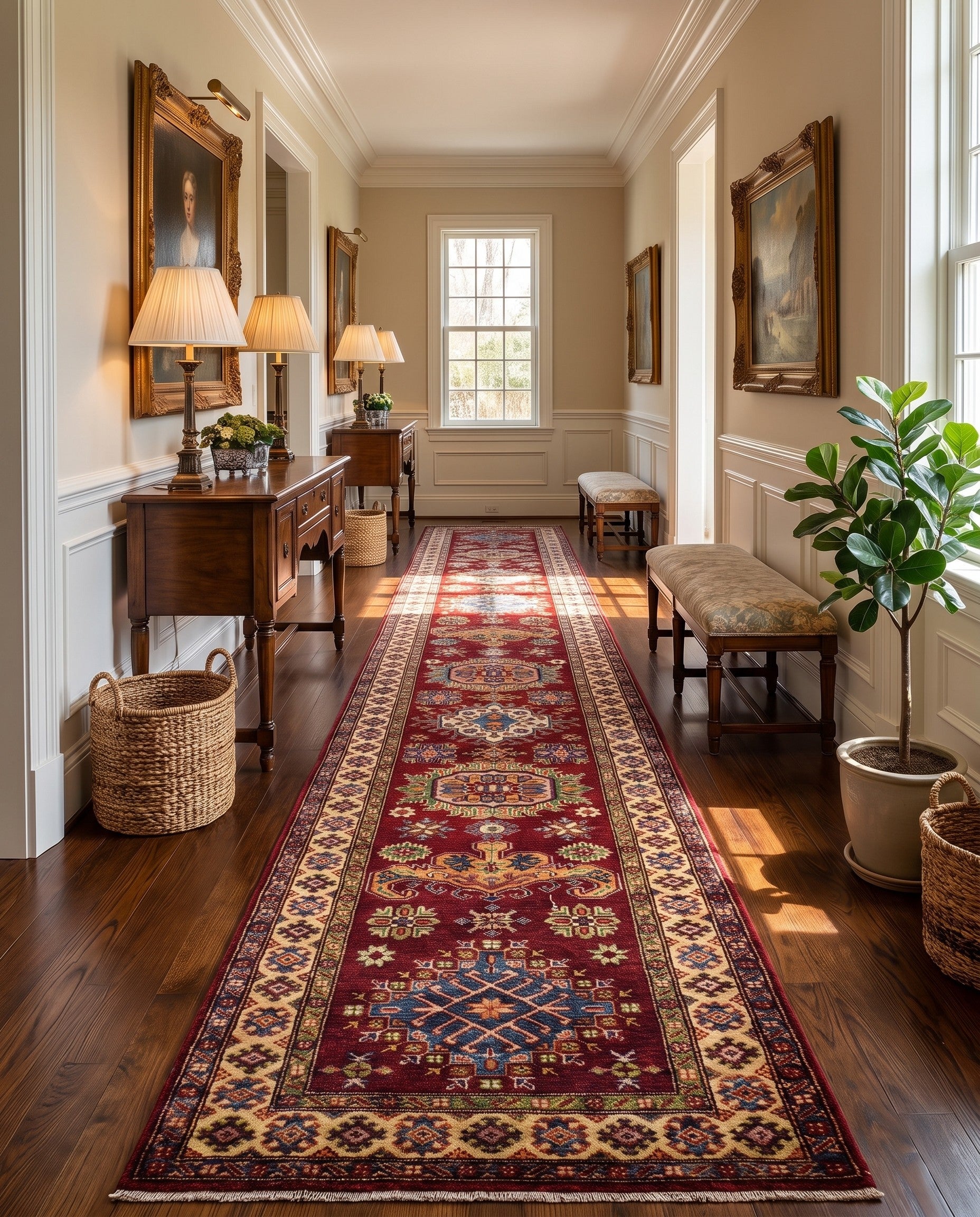 2' 9 x 10' 2 Hand Knotted Kazak Runner Rug
