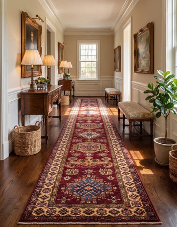 2' 9 x 10' 2 Hand Knotted Kazak Runner Rug