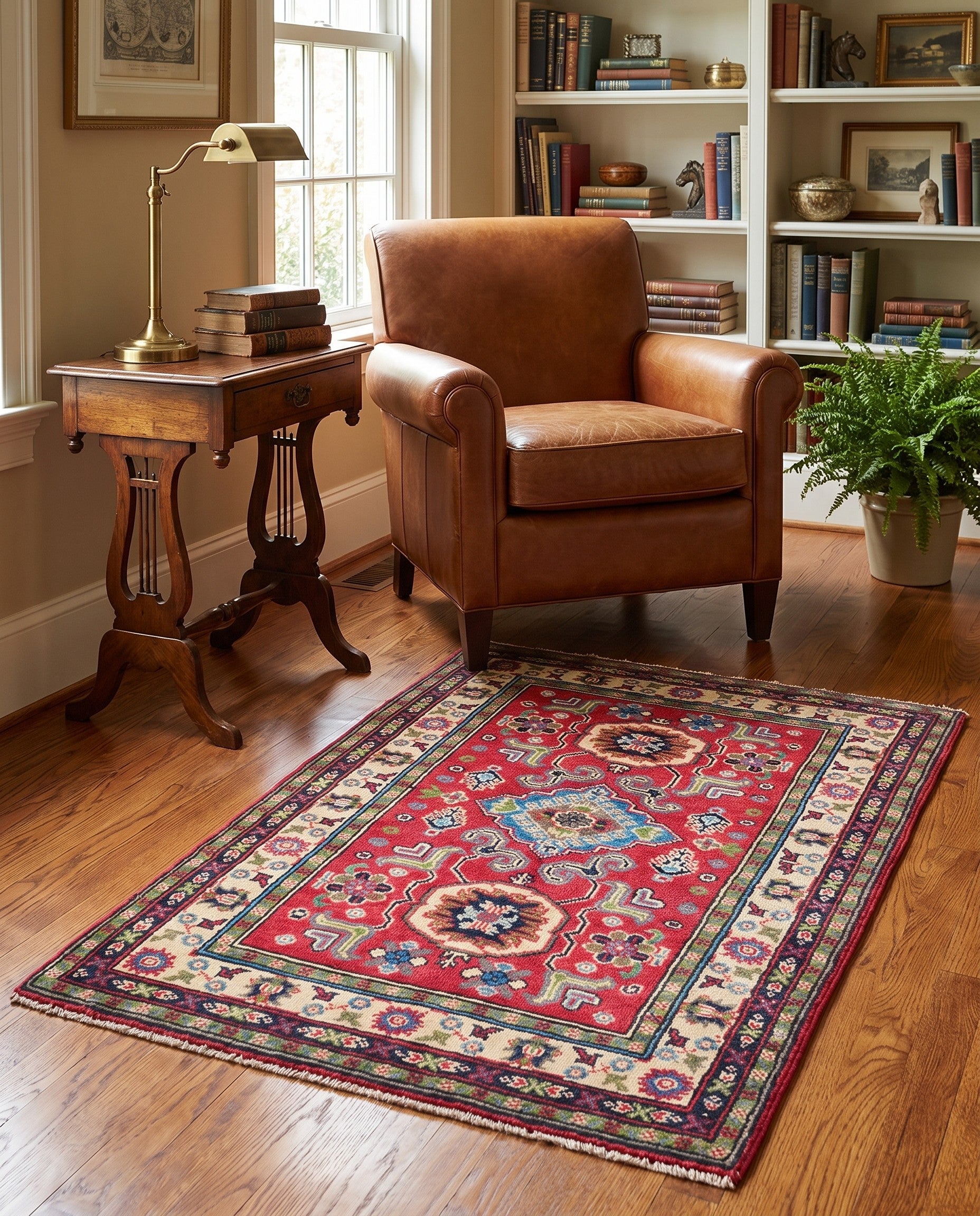 2' 9 x 4' Hand Knotted Kazak Rug