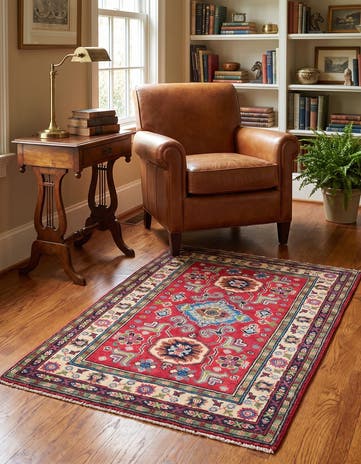 2' 9 x 4' Hand Knotted Kazak Rug