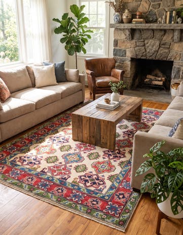 5' 1 x 7' 5 Hand Knotted Kazak Rug