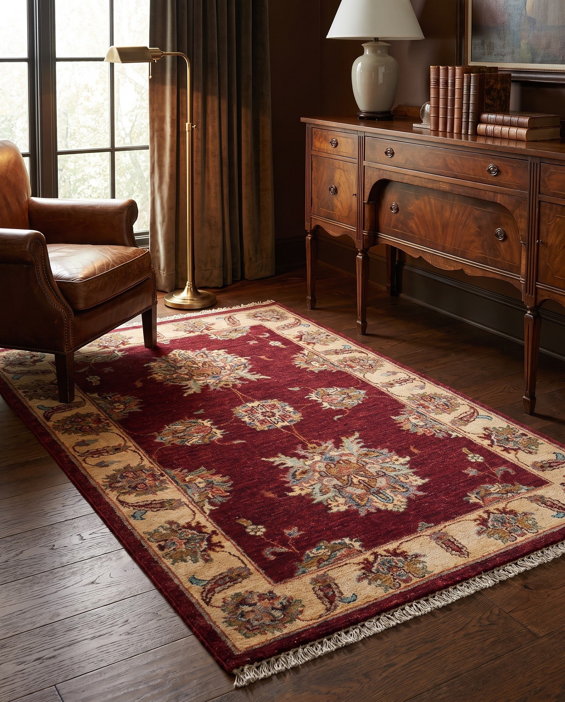 2' 7 x 4' 2 Hand Knotted Ziegler Rug