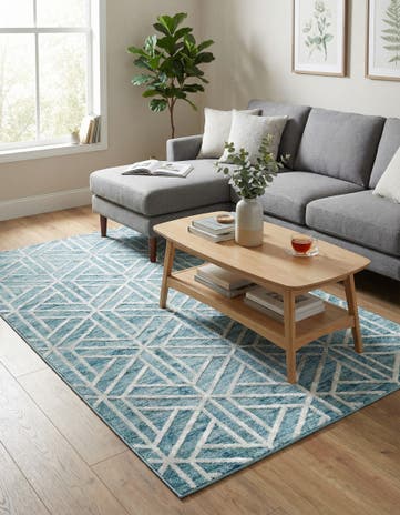 5' x 8' Lattice Trellis Rug