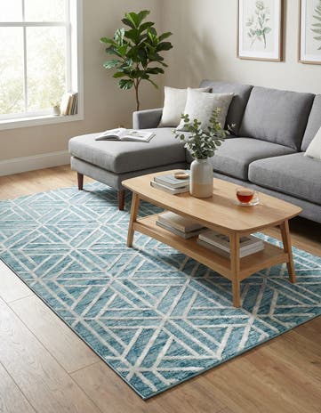 5' x 8' Lattice Trellis Rug
