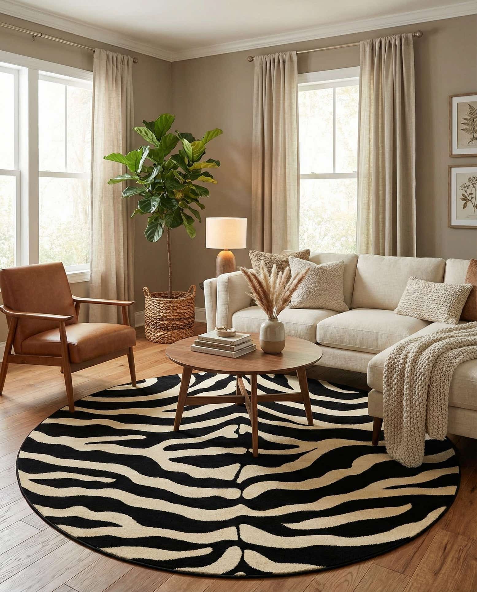 6' 1 x 6' 1 Safari Round Rug