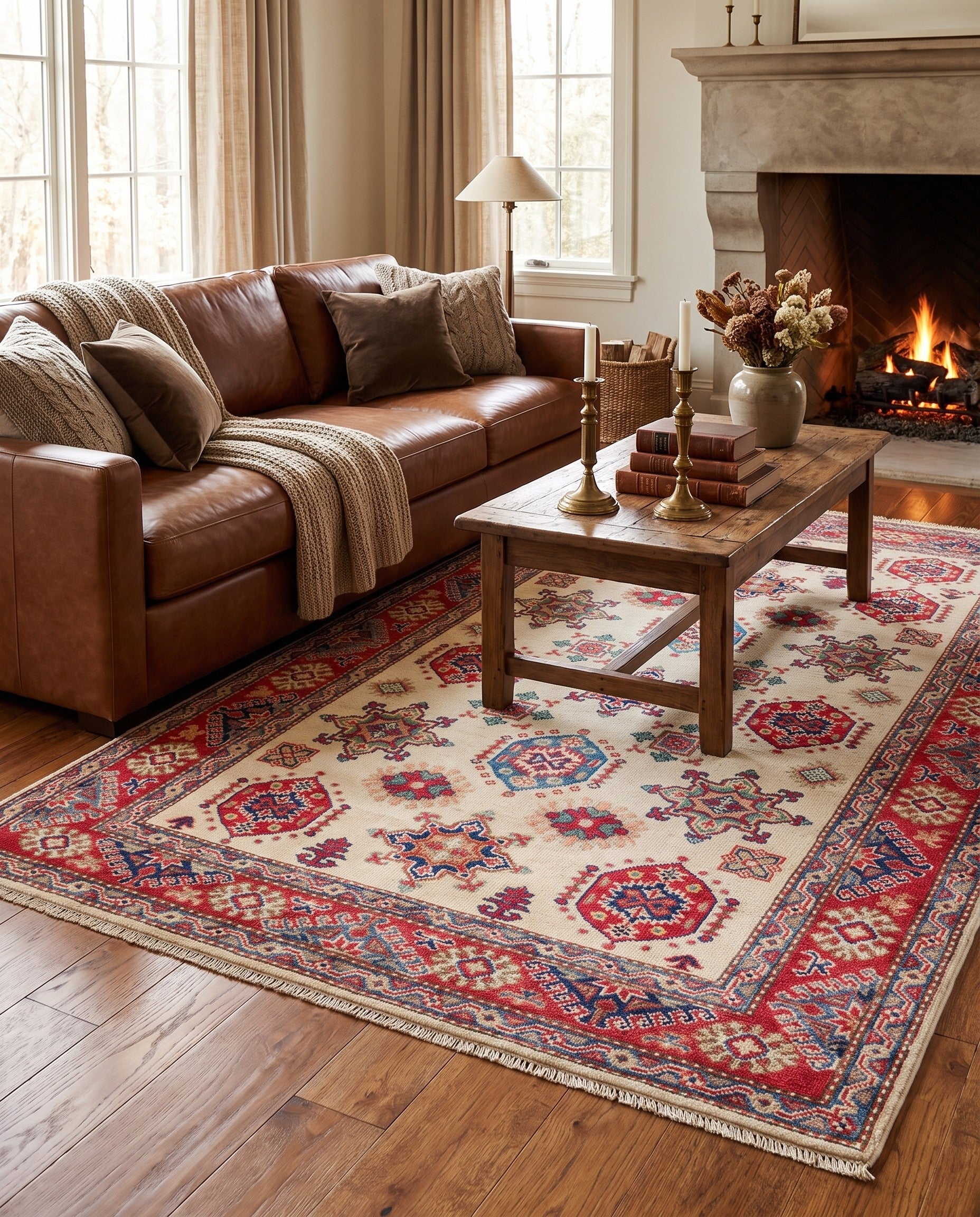 4' 2 x 6' 1 Hand Knotted Kazak Rug
